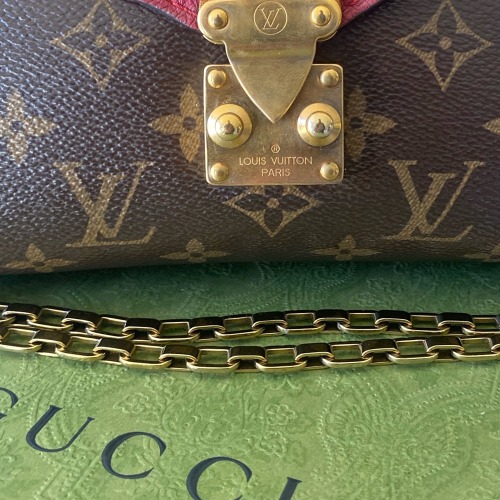 Louis Vuitton Brown Monogram Canvas Pallas Chain Shoulder Bag - Picture 5 of 14